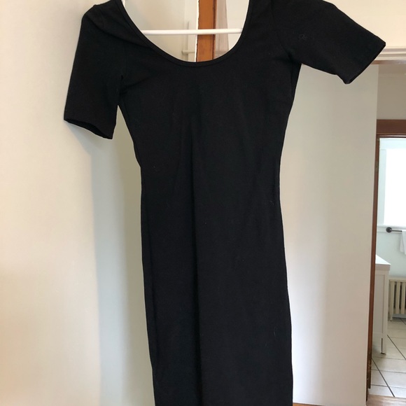 AMERICAN APPAREL DRESS SKINTIGHT BLACK SIZE SMALL - Picture 3 of 10